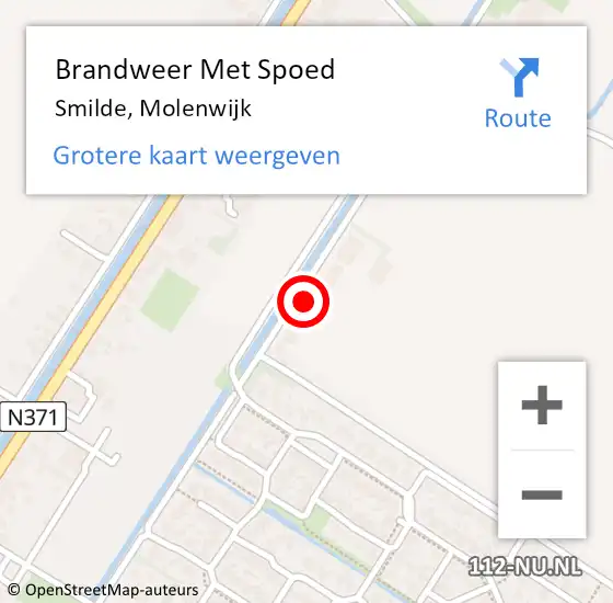 Locatie op kaart van de 112 melding: Brandweer Met Spoed Naar Smilde, Molenwijk op 24 december 2023 22:51