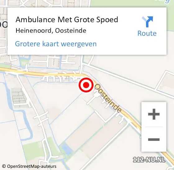 Locatie op kaart van de 112 melding: Ambulance Met Grote Spoed Naar Heinenoord, Oosteinde op 24 december 2023 23:45