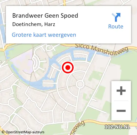 Locatie op kaart van de 112 melding: Brandweer Geen Spoed Naar Doetinchem, Harz op 25 december 2023 01:26