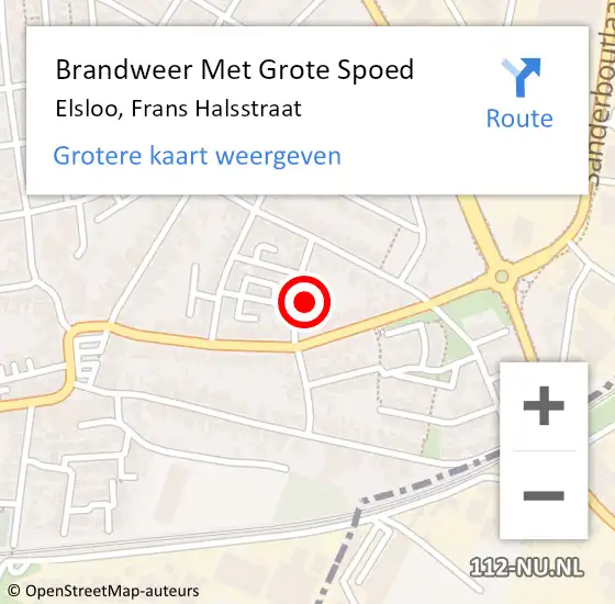 Locatie op kaart van de 112 melding: Brandweer Met Grote Spoed Naar Elsloo, Frans Halsstraat op 25 december 2023 14:12