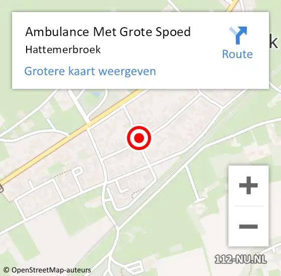 Locatie op kaart van de 112 melding: Ambulance Met Grote Spoed Naar Hattemerbroek op 25 december 2023 16:06