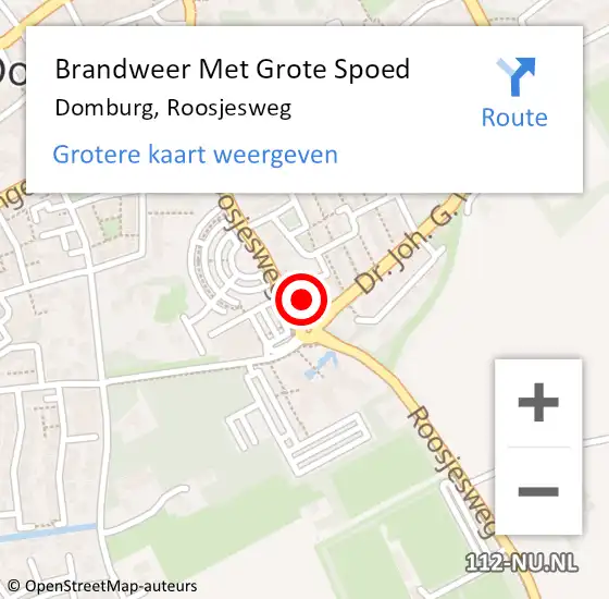 Locatie op kaart van de 112 melding: Brandweer Met Grote Spoed Naar Domburg, Roosjesweg op 25 december 2023 17:32