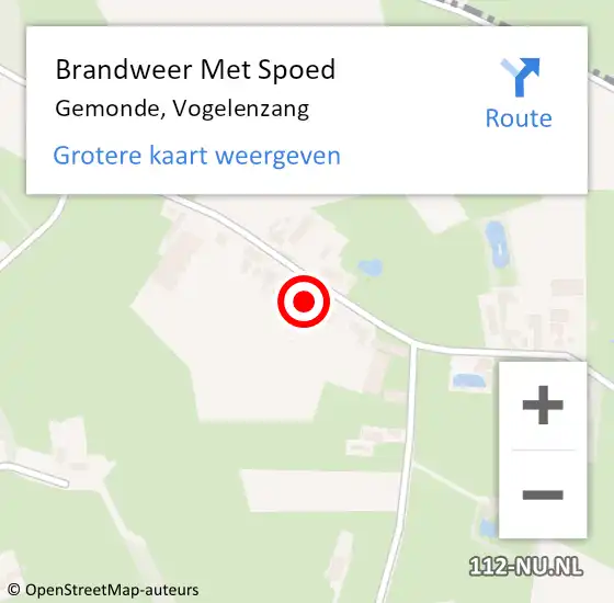 Locatie op kaart van de 112 melding: Brandweer Met Spoed Naar Gemonde, Vogelenzang op 25 december 2023 21:42