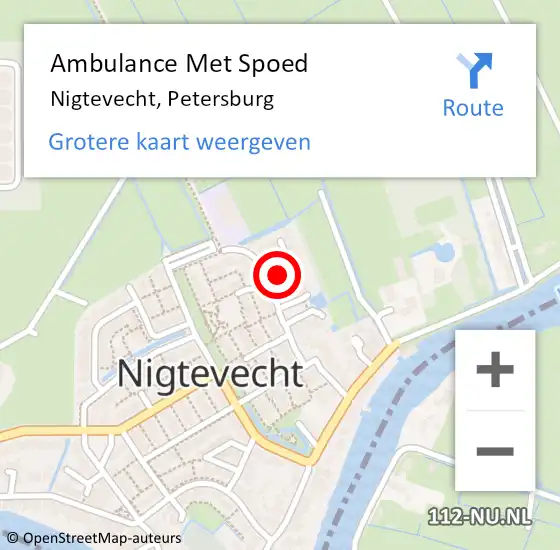 Locatie op kaart van de 112 melding: Ambulance Met Spoed Naar Nigtevecht, Petersburg op 25 december 2023 23:25