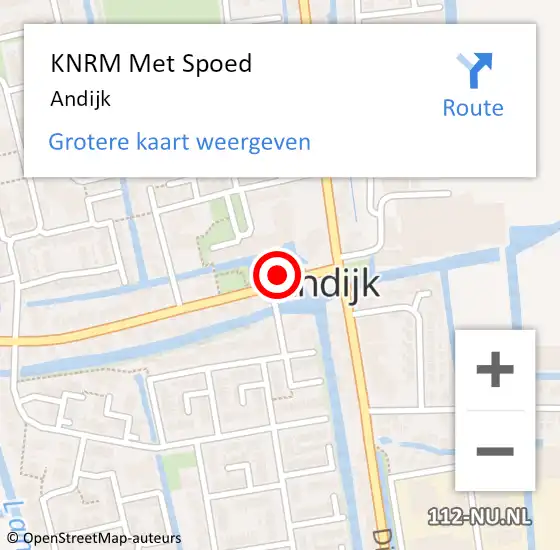 Locatie op kaart van de 112 melding: KNRM Met Spoed Naar Andijk op 26 december 2023 10:05