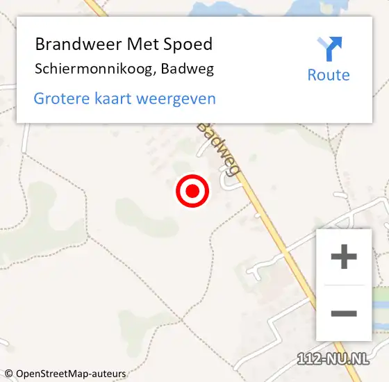 Locatie op kaart van de 112 melding: Brandweer Met Spoed Naar Schiermonnikoog, Badweg op 26 december 2023 14:27