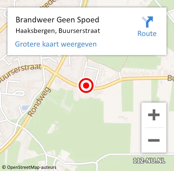 Locatie op kaart van de 112 melding: Brandweer Geen Spoed Naar Haaksbergen, Buurserstraat op 26 december 2023 19:02