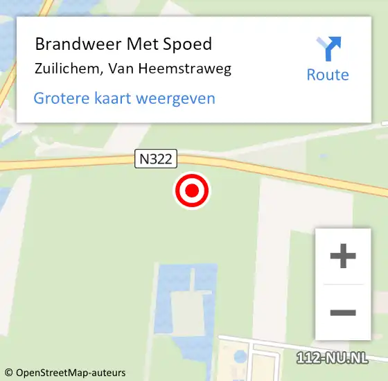 Locatie op kaart van de 112 melding: Brandweer Met Spoed Naar Zuilichem, Van Heemstraweg op 26 december 2023 21:19