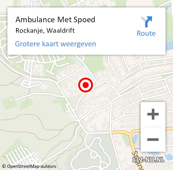 Locatie op kaart van de 112 melding: Ambulance Met Spoed Naar Rockanje, Waaldrift op 26 december 2023 21:44