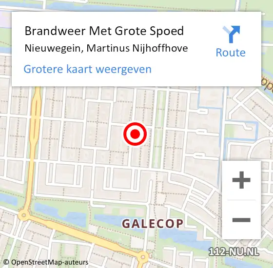 Locatie op kaart van de 112 melding: Brandweer Met Grote Spoed Naar Nieuwegein, Martinus Nijhoffhove op 27 december 2023 02:59