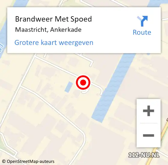 Locatie op kaart van de 112 melding: Brandweer Met Spoed Naar Maastricht, Ankerkade op 27 december 2023 09:07