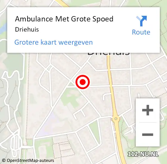 Locatie op kaart van de 112 melding: Ambulance Met Grote Spoed Naar Driehuis op 27 december 2023 09:21