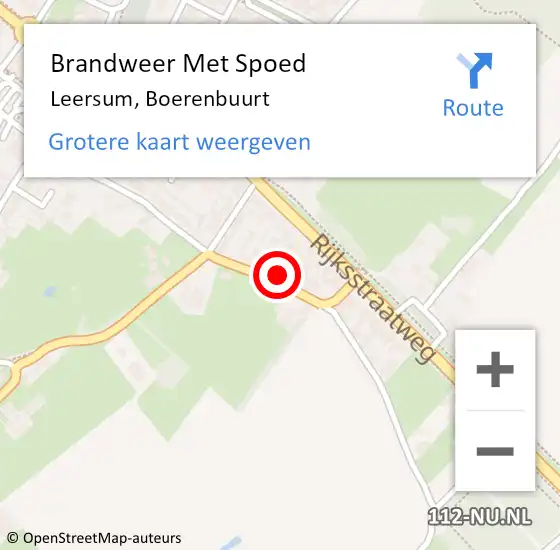 Locatie op kaart van de 112 melding: Brandweer Met Spoed Naar Leersum, Boerenbuurt op 27 december 2023 09:36