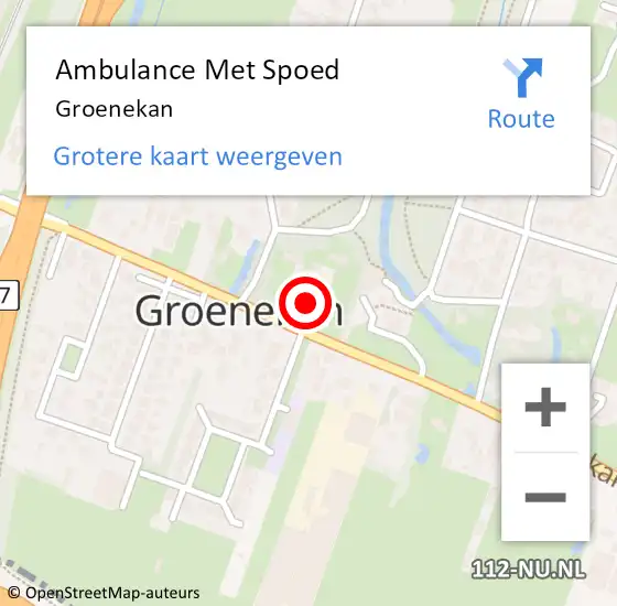 Locatie op kaart van de 112 melding: Ambulance Met Spoed Naar Groenekan op 28 december 2023 00:02