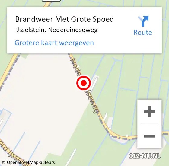 Locatie op kaart van de 112 melding: Brandweer Met Grote Spoed Naar IJsselstein, Nedereindseweg op 19 september 2014 23:44