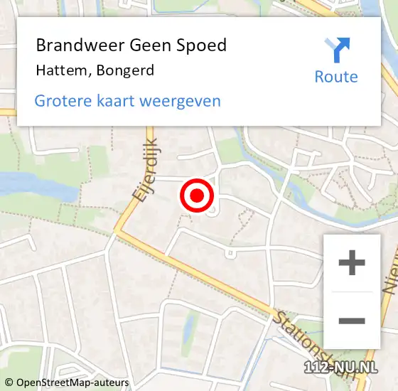 Locatie op kaart van de 112 melding: Brandweer Geen Spoed Naar Hattem, Bongerd op 28 december 2023 08:34