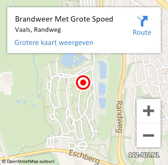 Locatie op kaart van de 112 melding: Brandweer Met Grote Spoed Naar Vaals, Randweg op 28 december 2023 10:32