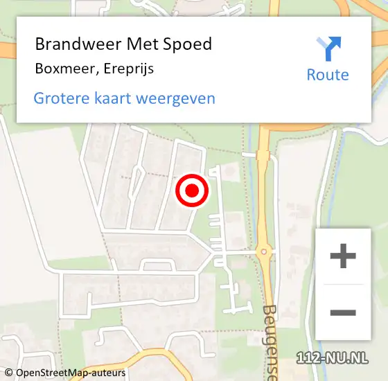 Locatie op kaart van de 112 melding: Brandweer Met Spoed Naar Boxmeer, Ereprijs op 28 december 2023 10:56