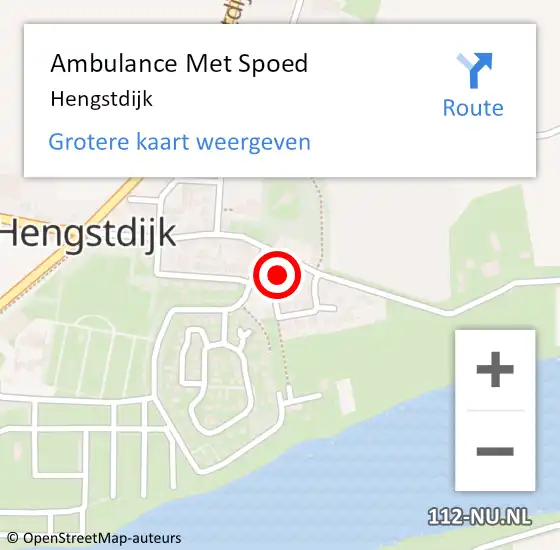 Locatie op kaart van de 112 melding: Ambulance Met Spoed Naar Hengstdijk op 28 december 2023 13:40