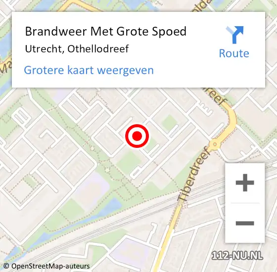 Locatie op kaart van de 112 melding: Brandweer Met Grote Spoed Naar Utrecht, Othellodreef op 28 december 2023 13:48