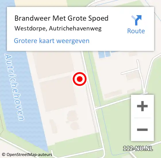 Locatie op kaart van de 112 melding: Brandweer Met Grote Spoed Naar Westdorpe, Autrichehavenweg op 28 december 2023 14:12