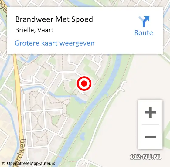 Locatie op kaart van de 112 melding: Brandweer Met Spoed Naar Brielle, Vaart op 28 december 2023 16:06