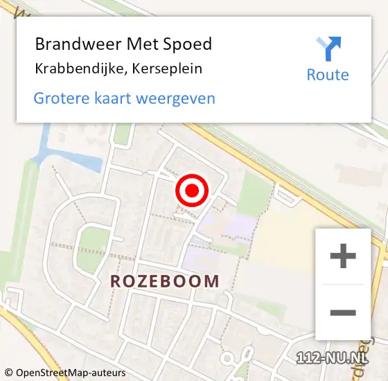 Locatie op kaart van de 112 melding: Brandweer Met Spoed Naar Krabbendijke, Kerseplein op 28 december 2023 16:45