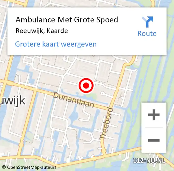 Locatie op kaart van de 112 melding: Ambulance Met Grote Spoed Naar Reeuwijk, Kaarde op 28 december 2023 19:06