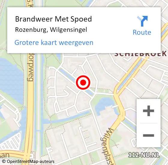 Locatie op kaart van de 112 melding: Brandweer Met Spoed Naar Rozenburg, Wilgensingel op 28 december 2023 20:59