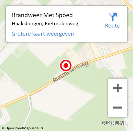 Locatie op kaart van de 112 melding: Brandweer Met Spoed Naar Haaksbergen, Rietmolenweg op 29 december 2023 00:45