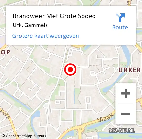 Locatie op kaart van de 112 melding: Brandweer Met Grote Spoed Naar Urk, Gammels op 29 december 2023 01:22