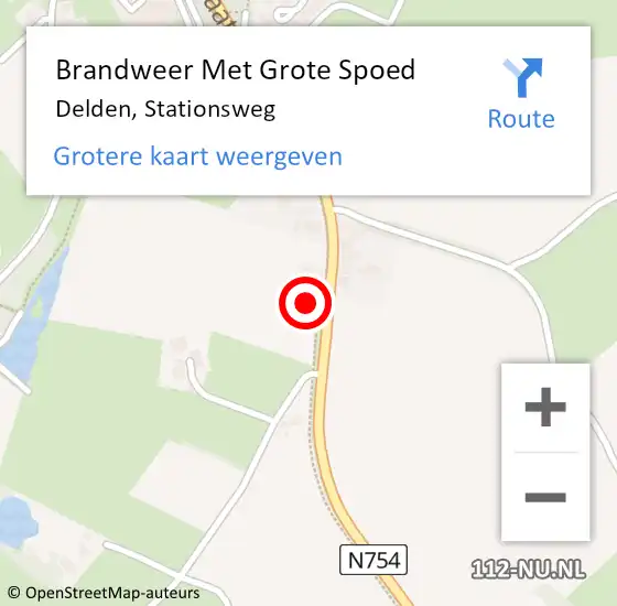 Locatie op kaart van de 112 melding: Brandweer Met Grote Spoed Naar Delden, Stationsweg op 29 december 2023 11:54