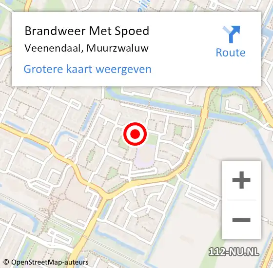 Locatie op kaart van de 112 melding: Brandweer Met Spoed Naar Veenendaal, Muurzwaluw op 29 december 2023 12:57