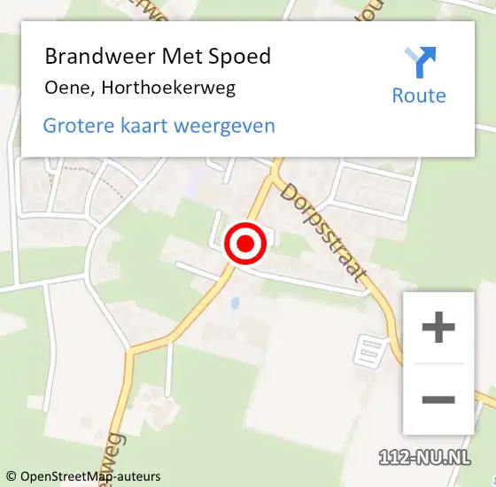 Locatie op kaart van de 112 melding: Brandweer Met Spoed Naar Oene, Horthoekerweg op 29 december 2023 18:38