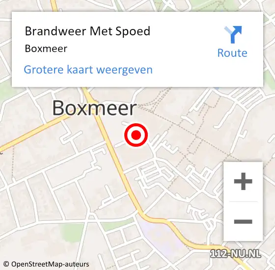 Locatie op kaart van de 112 melding: Brandweer Met Spoed Naar Boxmeer op 29 december 2023 20:48