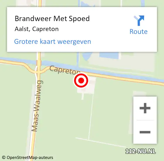 Locatie op kaart van de 112 melding: Brandweer Met Spoed Naar Aalst, Capreton op 29 december 2023 21:13
