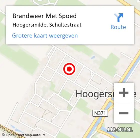 Locatie op kaart van de 112 melding: Brandweer Met Spoed Naar Hoogersmilde, Schultestraat op 30 december 2023 00:43