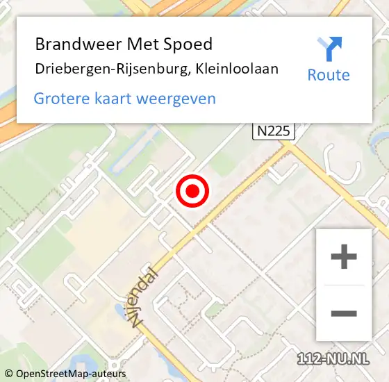 Locatie op kaart van de 112 melding: Brandweer Met Spoed Naar Driebergen-Rijsenburg, Kleinloolaan op 30 december 2023 08:20