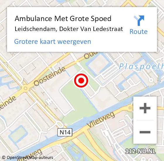 Locatie op kaart van de 112 melding: Ambulance Met Grote Spoed Naar Leidschendam, Dokter Van Ledestraat op 30 december 2023 08:41