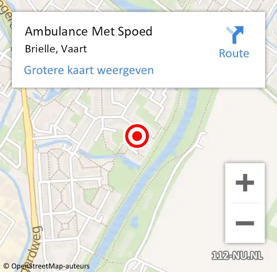 Locatie op kaart van de 112 melding: Ambulance Met Spoed Naar Brielle, Vaart op 30 december 2023 13:08