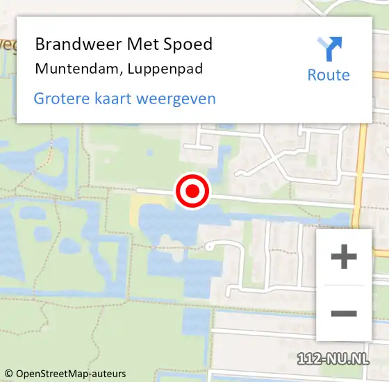 Locatie op kaart van de 112 melding: Brandweer Met Spoed Naar Muntendam, Luppenpad op 30 december 2023 14:13