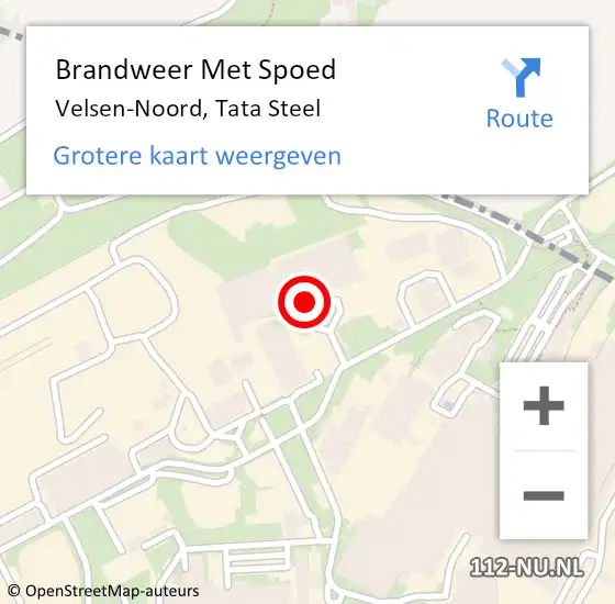 Locatie op kaart van de 112 melding: Brandweer Met Spoed Naar Velsen-Noord, Tata Steel op 30 december 2023 16:49