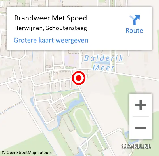 Locatie op kaart van de 112 melding: Brandweer Met Spoed Naar Herwijnen, Schoutensteeg op 30 december 2023 17:12