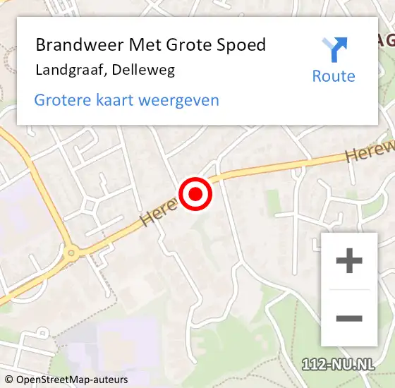 Locatie op kaart van de 112 melding: Brandweer Met Grote Spoed Naar Landgraaf, Delleweg op 30 december 2023 21:51