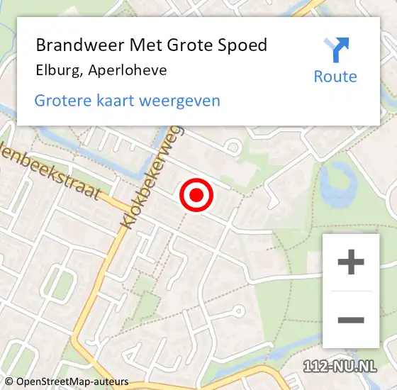 Locatie op kaart van de 112 melding: Brandweer Met Grote Spoed Naar Elburg, Aperloheve op 30 december 2023 22:20