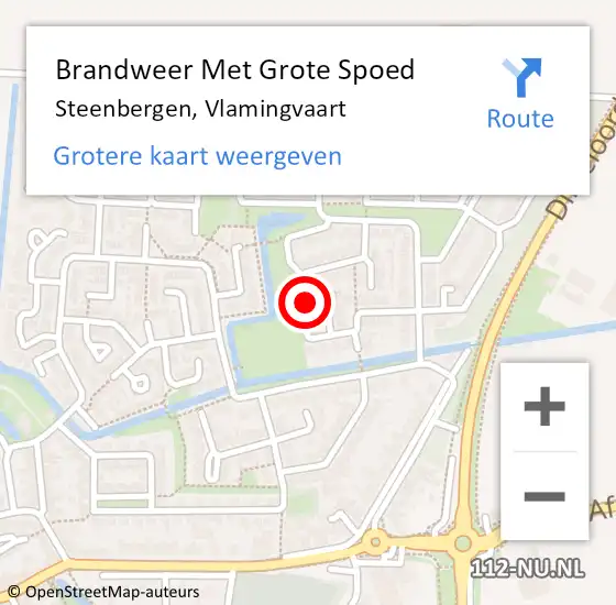 Locatie op kaart van de 112 melding: Brandweer Met Grote Spoed Naar Steenbergen, Vlamingvaart op 31 december 2023 01:21