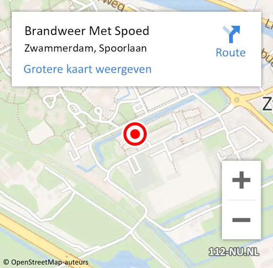 Locatie op kaart van de 112 melding: Brandweer Met Spoed Naar Zwammerdam, Spoorlaan op 31 december 2023 09:29