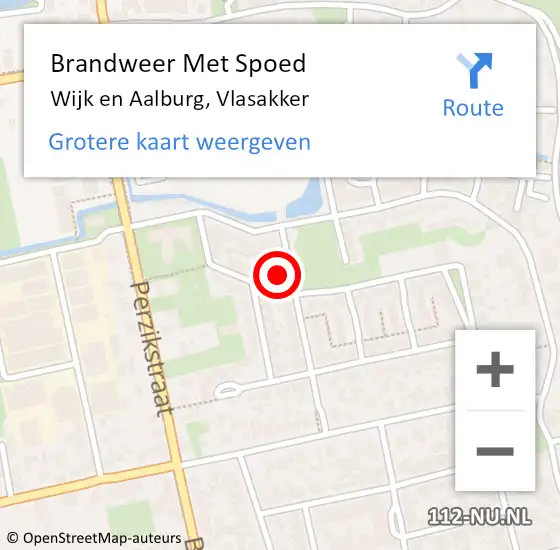 Locatie op kaart van de 112 melding: Brandweer Met Spoed Naar Wijk en Aalburg, Vlasakker op 31 december 2023 12:52