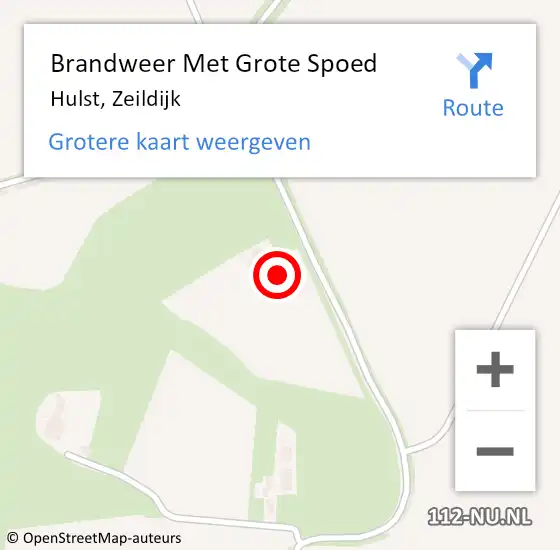 Locatie op kaart van de 112 melding: Brandweer Met Grote Spoed Naar Hulst, Zeildijk op 31 december 2023 14:07