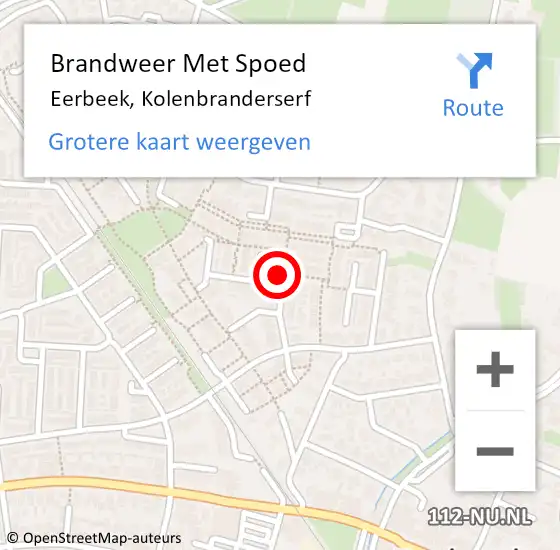 Locatie op kaart van de 112 melding: Brandweer Met Spoed Naar Eerbeek, Kolenbranderserf op 31 december 2023 14:15